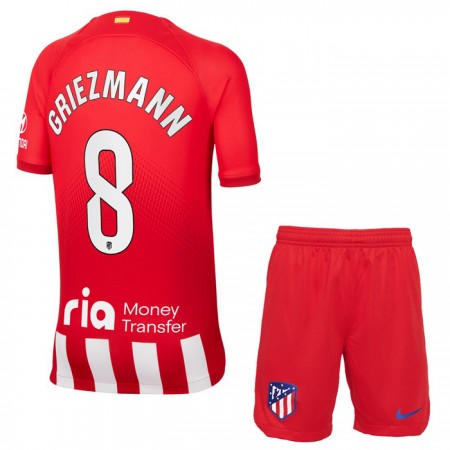 Atlético Madrid Griezmann 8 Domácí 2023-24 - Dětské Fotbalové Dresy (S/S) Atlético Madrid Griezmann 8 Domácí 2023-24 - Dětské Fotbalové Dresy (S/S)